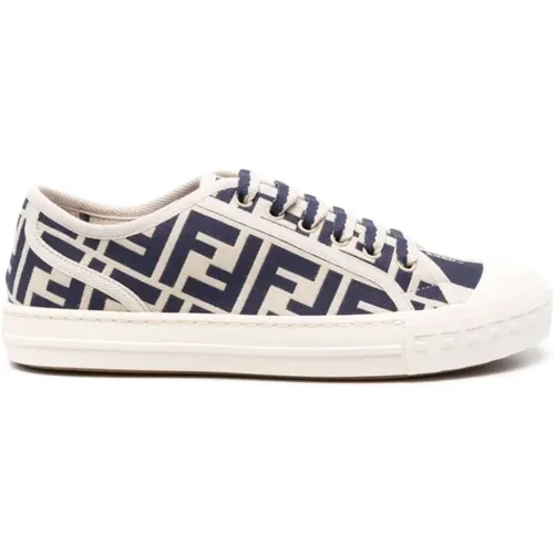 Canvas FF Motif Sneakers , female, Sizes: 7 UK - Fendi - Modalova