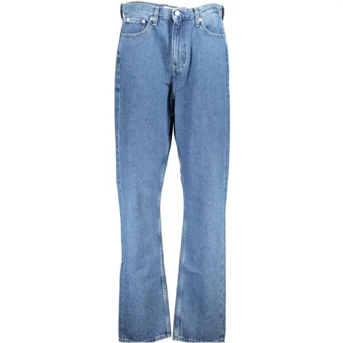 Blaue High Rise Straight Jeans Damen - Calvin Klein - Modalova