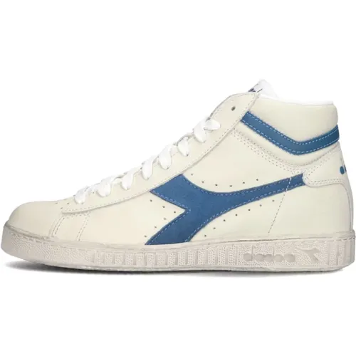 Offwhite High Top Sneakers Blaue Akzente , Damen, Größe: 37 EU - Diadora - Modalova