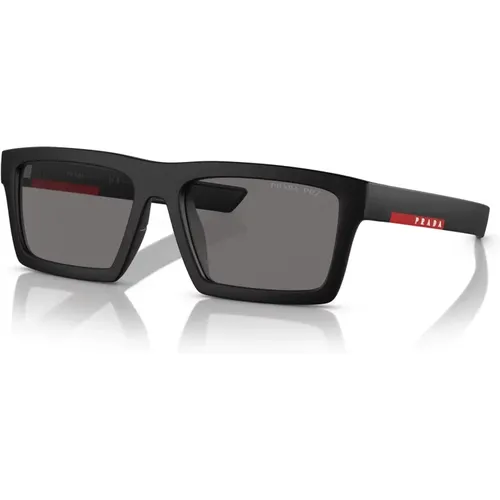 Matte /Dark Grey Sunglasses , male, Sizes: 58 MM - Prada - Modalova