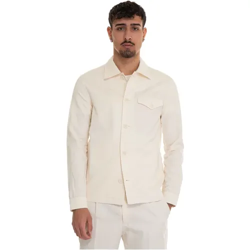 Knopfverschluss-Overshirt mit Brusttasche , Herren, Größe: 3XL - Hindustrie - Modalova