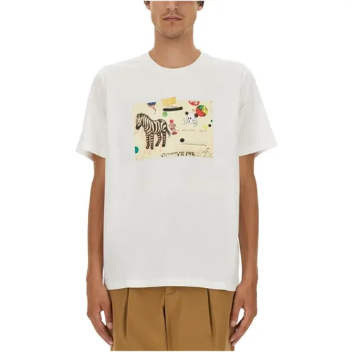 Zebra Print Baumwoll T-Shirt - PS By Paul Smith - Modalova