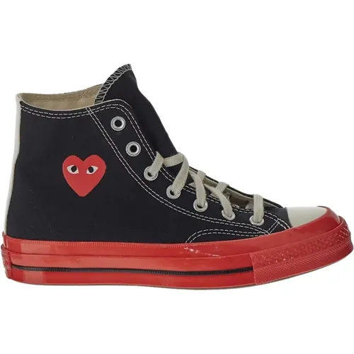 Schwarze Chuck 70 Sneakers mit Roter Sohle - Comme des Garçons Play - Modalova