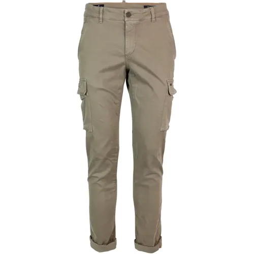 Camel Trousers with External Pockets and Snap Buttons , male, Sizes: L - Mason's - Modalova