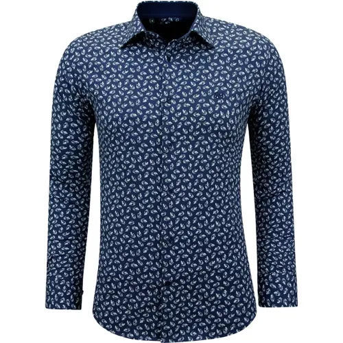 Casual cotton shirt with print - 3141 , male, Sizes: 2XL, L, XL, S, M, 3XL - Gentile Bellini - Modalova
