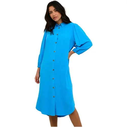 Blaues Hemdkleid Kaliny Norse , Damen, Größe: XS - Kaffe - Modalova