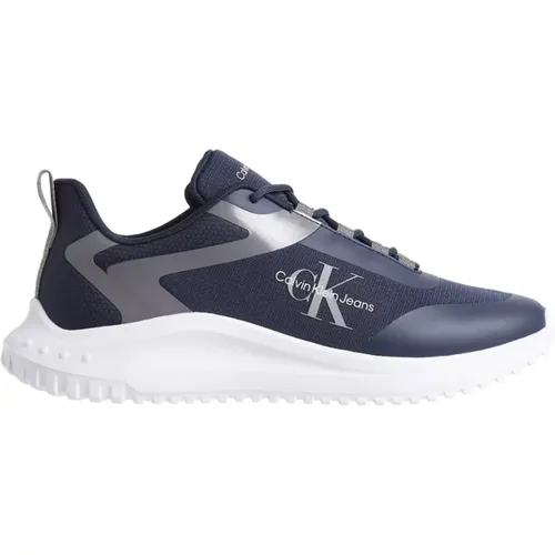 Blaue Sportliche Textil-Sneaker , Herren, Größe: 41 EU - Calvin Klein Jeans - Modalova