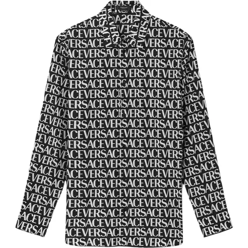 Allover Shirt , male, Sizes: M - Versace - Modalova