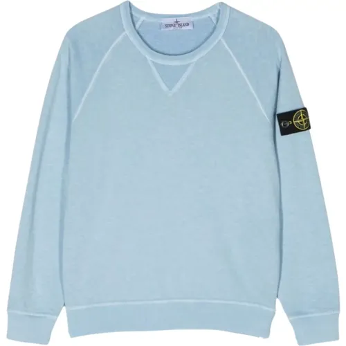 Pastellblaues Crewneck Sweatshirt - Stone Island - Modalova