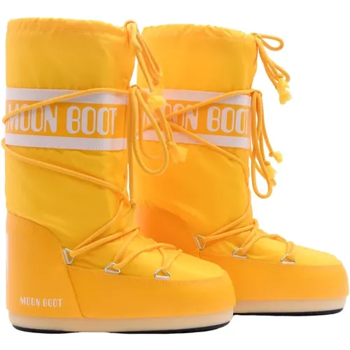 Nylon Snow Boots | Calf-length Icon Style , female, Sizes: 2 UK, 6 UK - moon boot - Modalova