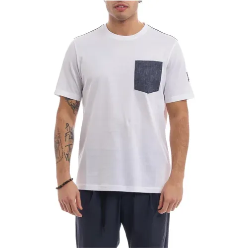 Denim Bicolor Pocket T-Shirt , male, Sizes: S - Herno - Modalova