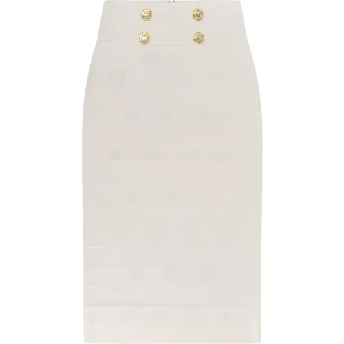 Embossed Skirt with Zipper , female, Sizes: L, M, S - pinko - Modalova
