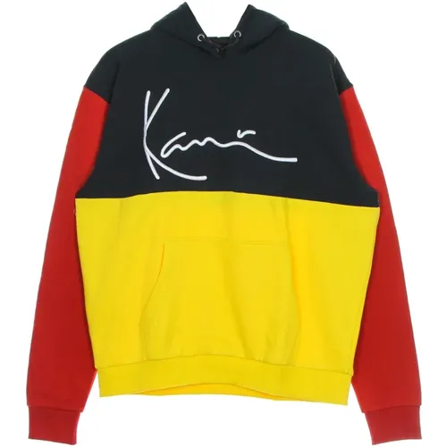 Farbblock Teddy Hoodie , Herren, Größe: S - Karl Kani - Modalova