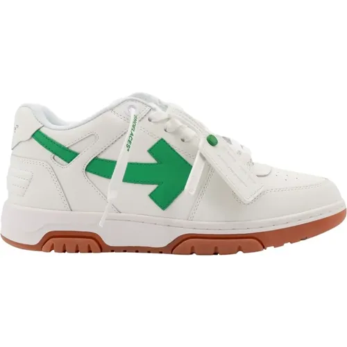 Green Sneakers with Arrow Logo , male, Sizes: 6 UK - Off White - Modalova