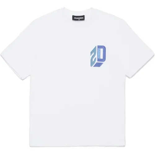 T-Shirt mit dreidimensionalem Logo - Dsquared2 - Modalova