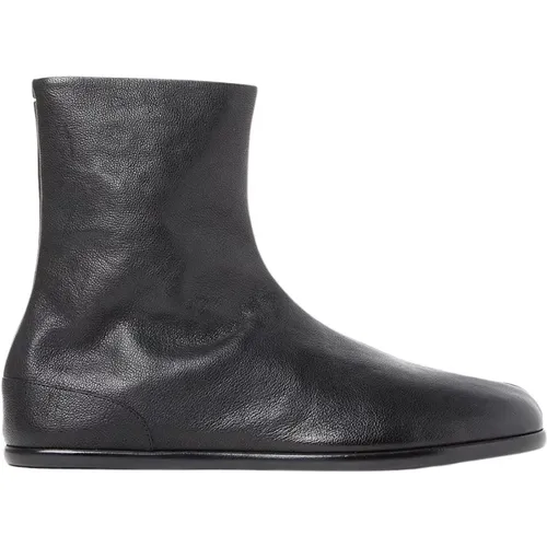 Leder Tabi Knöchel Flache Stiefel - Maison Margiela - Modalova