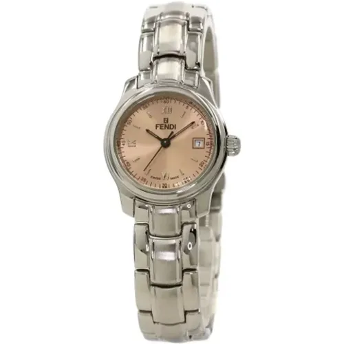 Pre-owned stainless steel silver watch , female, Sizes: ONE SIZE - Fendi Vintage - Modalova