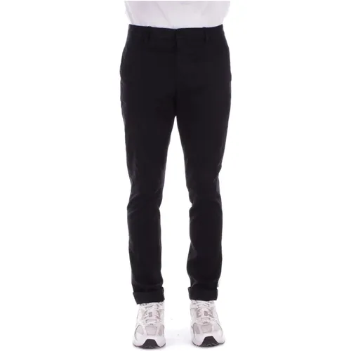 Trousers with Logo Zipper , male, Sizes: W33, W31, W36, W34, W32, W35 - Dondup - Modalova