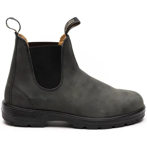 Klassische Schwarze Flache Schuhe , Herren, Größe: 40 EU - Blundstone - Modalova