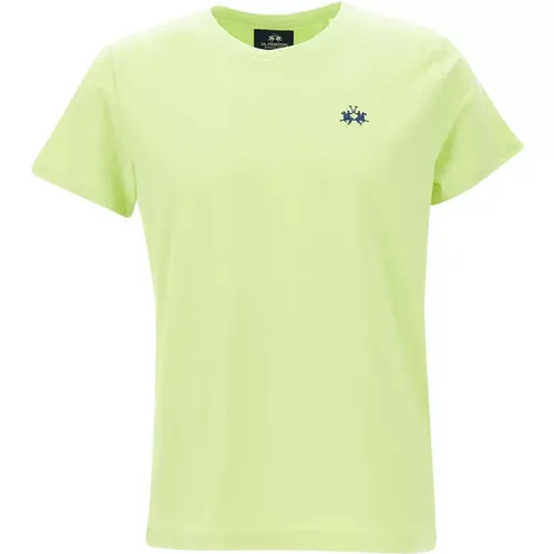 Gelbes Baumwoll-Jersey T-Shirt - LA MARTINA - Modalova