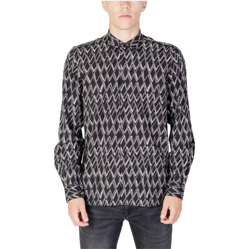 Geometric Long Sleeve Shirt , male, Sizes: L, XL, M - Antony Morato - Modalova