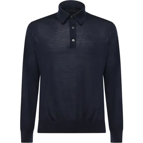 Wool Polo Shirt Button Closure , male, Sizes: M, 2XL, L - Ermenegildo Zegna - Modalova