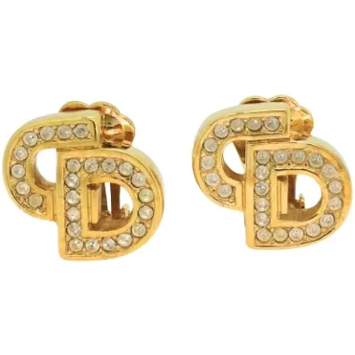 Pre-owned Metal earrings , female, Sizes: ONE SIZE - Dior Vintage - Modalova