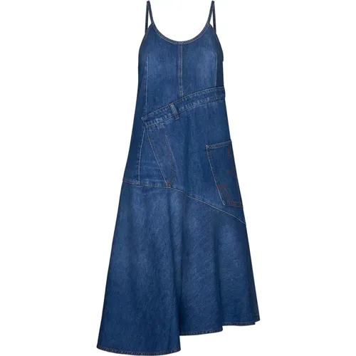 Blaues Twisted Strappy Kleid , Damen, Größe: 2XS - JW Anderson - Modalova