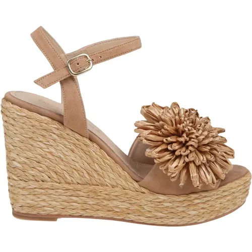 Paloma barcelo' beniko sandal with raffia wedge , female, Sizes: 3 UK, 5 UK, 7 UK, 4 UK - Paloma Barceló - Modalova