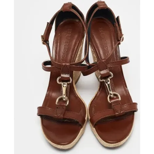 Pre-owned Leather sandals , female, Sizes: 7 UK - Burberry Vintage - Modalova