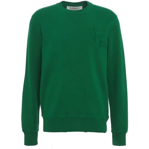 Grüner Sweatshirt für Männer , Herren, Größe: S - Golden Goose - Modalova