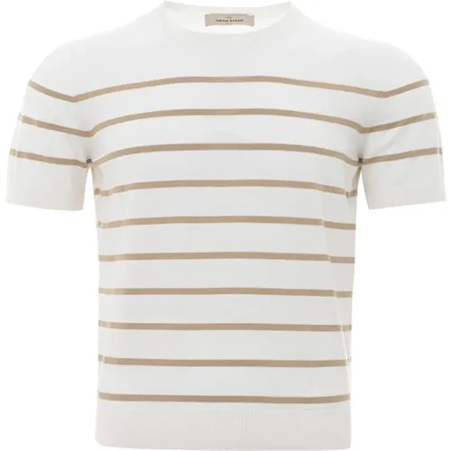 Striped Half Sleeve Shirt , male, Sizes: L, XL, M, S - Gran Sasso - Modalova