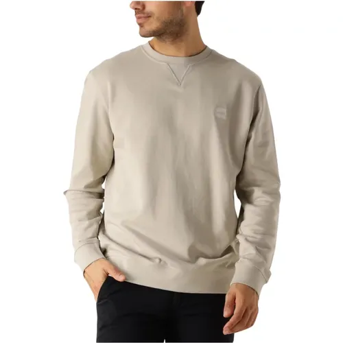 Beiger Pullover für Männer,Blaue Westart Pullover für Herren,Herren Sweatshirt Herbst/Winter Kollektion Baumwolle - Hugo Boss - Modalova