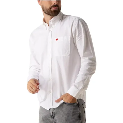 Casual weiße Hemden für Herren , Herren, Größe: XL - Hugo Boss - Modalova