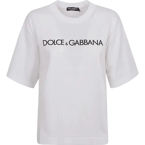 Weiße T-Shirt Kollektion , Damen, Größe: M - Dolce & Gabbana - Modalova