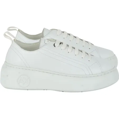 High Sole Leather Sneakers , female, Sizes: 3 UK, 8 UK - Emporio Armani - Modalova