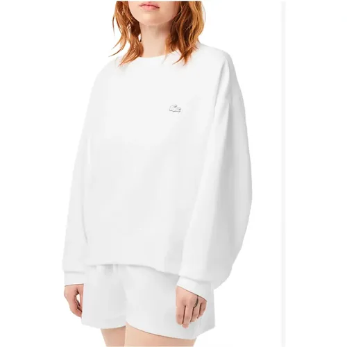 Weißer Logopullover , Damen, Größe: XS - Lacoste - Modalova