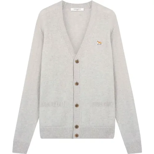 Iconic Wool Cardigan , male, Sizes: 2XL - Maison Kitsuné - Modalova