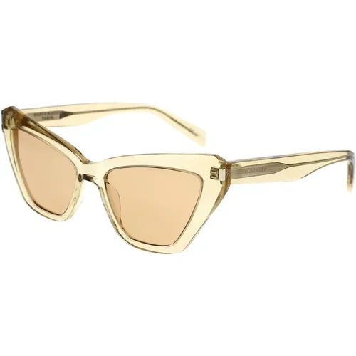 Womens Cat-Eye Sunglasses with Corner Angle Detail , female, Sizes: 54 MM - Saint Laurent - Modalova