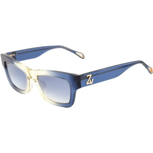 Blaue Acetat Damen Sonnenbrille - Zadig & Voltaire - Modalova