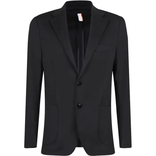 Elegante Schwarze Jacke mit Zwei Knöpfen , Herren, Größe: M - PMDS - Modalova