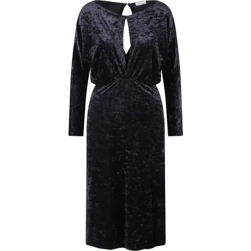 Velvet Midi Dress with Cut Out Detail , female, Sizes: M, S - P.a.r.o.s.h. - Modalova