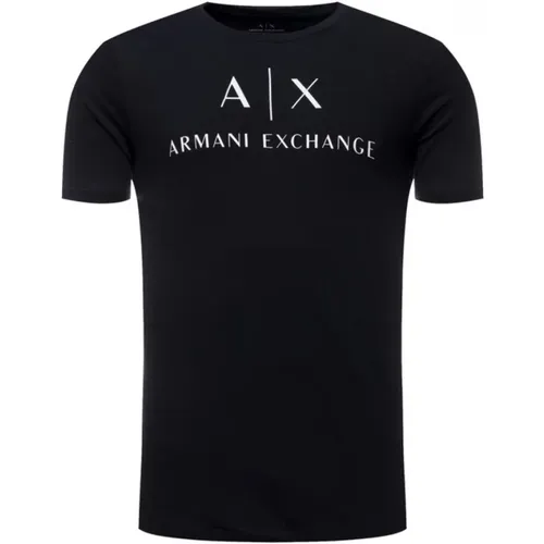 Print Logo Baumwoll T-Shirt - , Herren, Größe: 2XL - Armani Exchange - Modalova