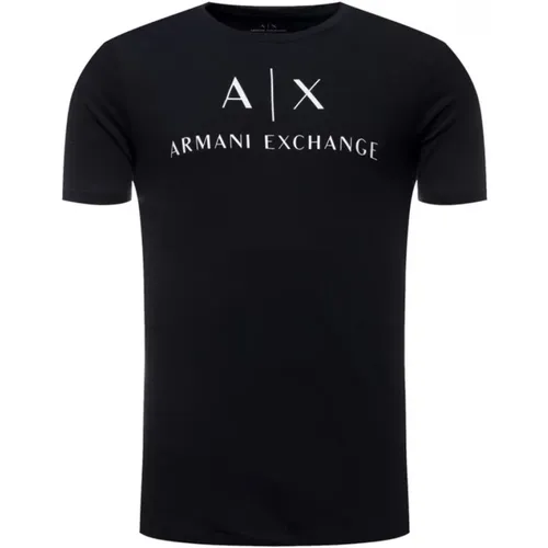 Print Logo Baumwoll T-Shirt - , Herren, Größe: XS - Armani Exchange - Modalova