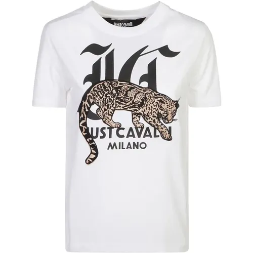 Weiße T-Shirts & Polos für Frauen , Damen, Größe: M - Just Cavalli - Modalova