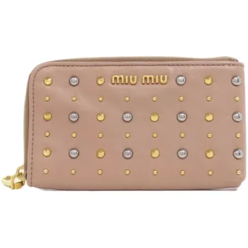 Pre-owned Leder Portemonnaies , Damen, Größe: ONE Size - Miu Miu Pre-owned - Modalova