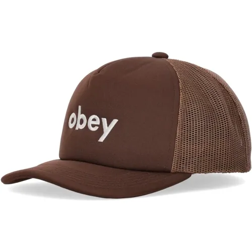 Curved Visor Trucker Cap , male, Sizes: ONE SIZE - Obey - Modalova