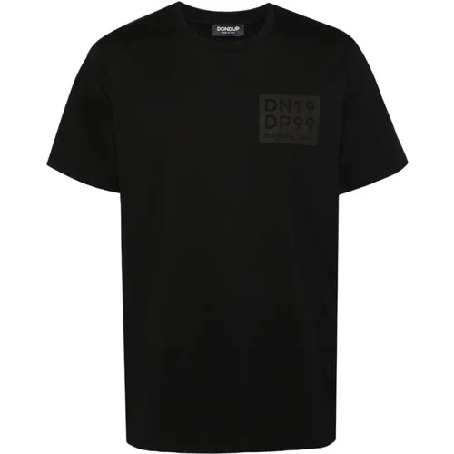 Schwarze Logo Print T-shirts und Polos , Herren, Größe: XL - Dondup - Modalova