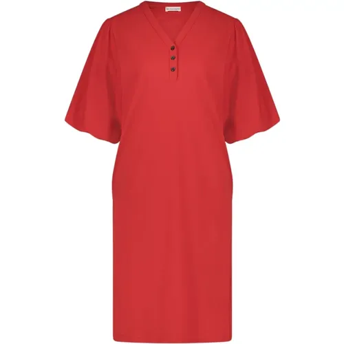 Elegantes Rotes Jerseykleid , Damen, Größe: S - Jane Lushka - Modalova