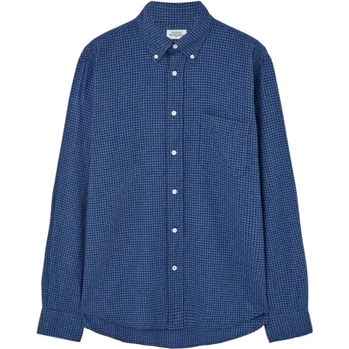 Blau Indigo Hemd , Herren, Größe: 2XL - Hartford - Modalova